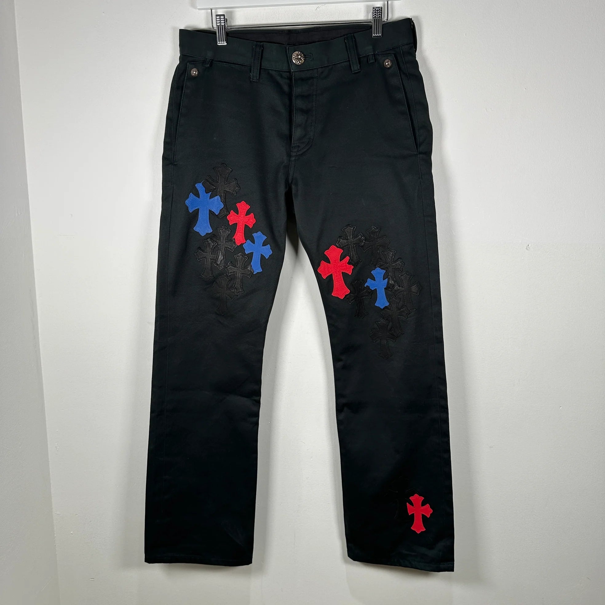 Chrome Hearts '35 Patch' Black Chino Pants