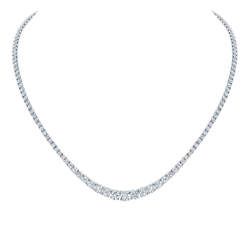 White Gold Tennis Necklace