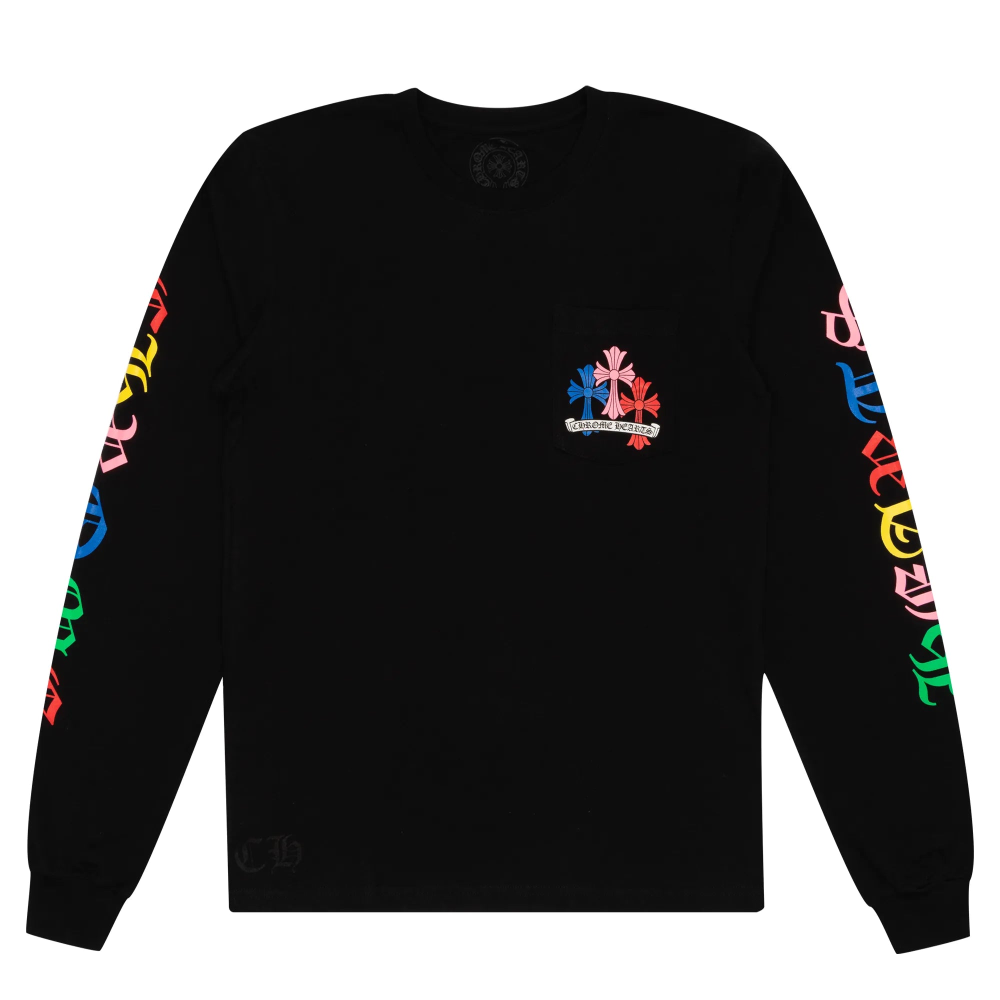 Chrome Hearts Black Multi Color Cemetery Cross Long Sleeve