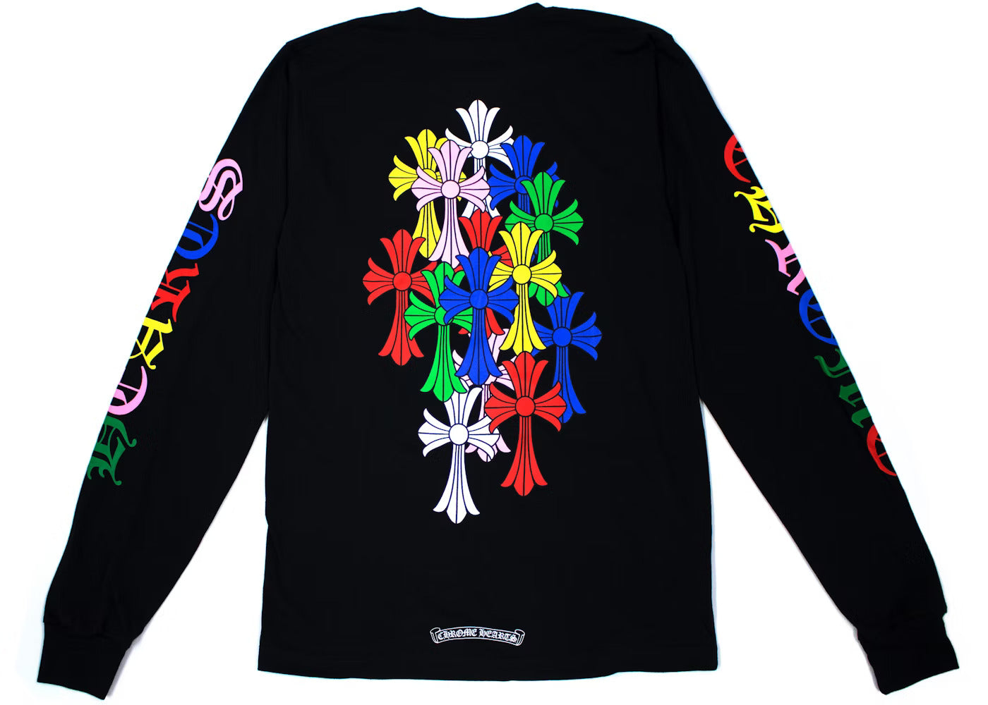 Chrome Hearts Black Multi Color Cemetery Cross Long Sleeve