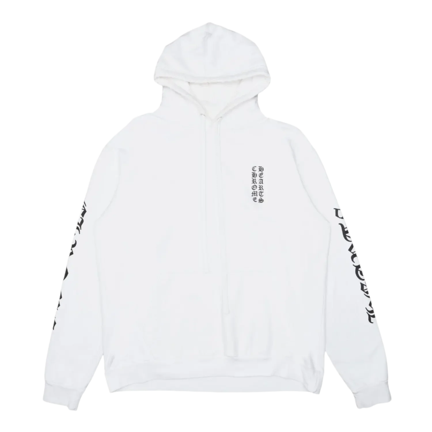 Chrome Hearts Vertical Logo Hooded Sweatshirt White